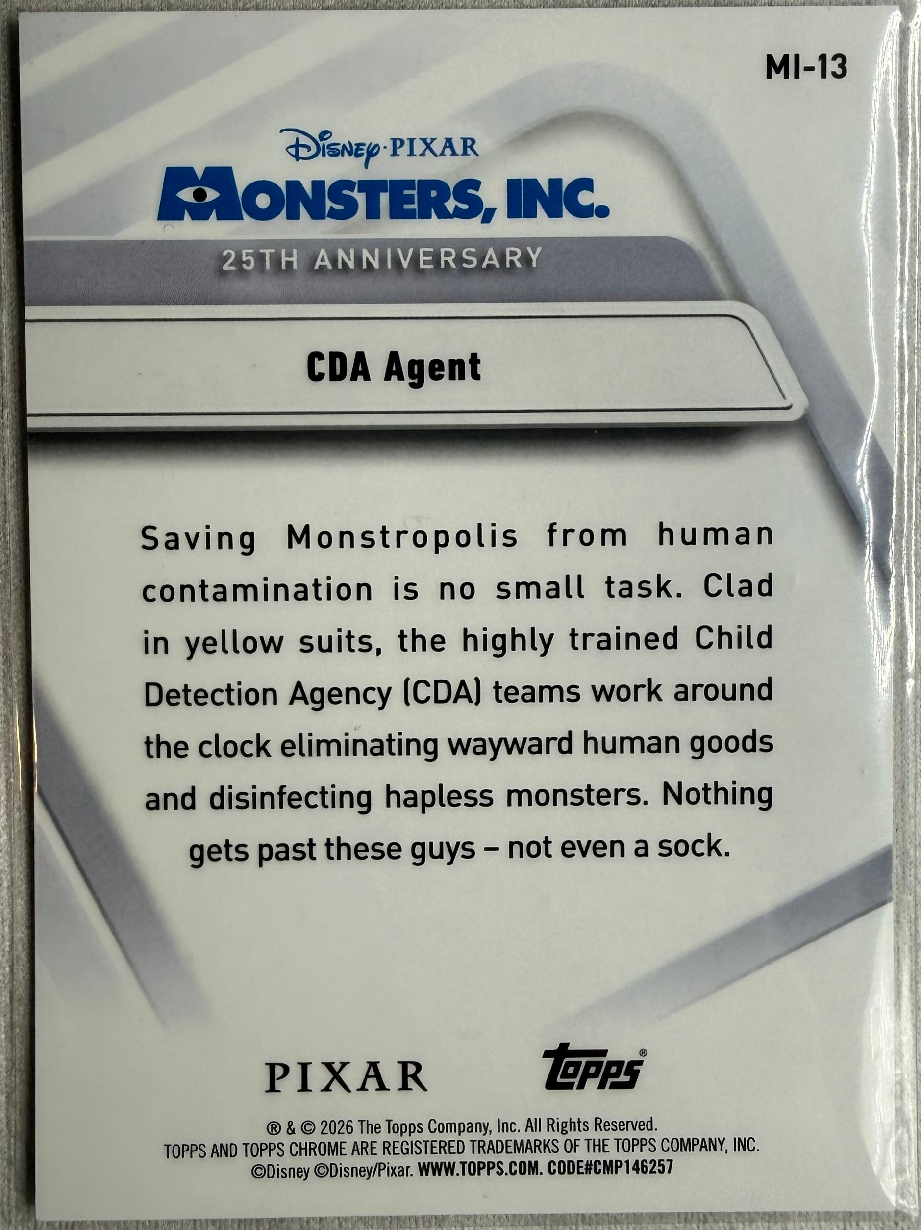 CDA Agent 2026 Topps Chrome Disney Monsters Inc 25th Anniversary #MI-13
