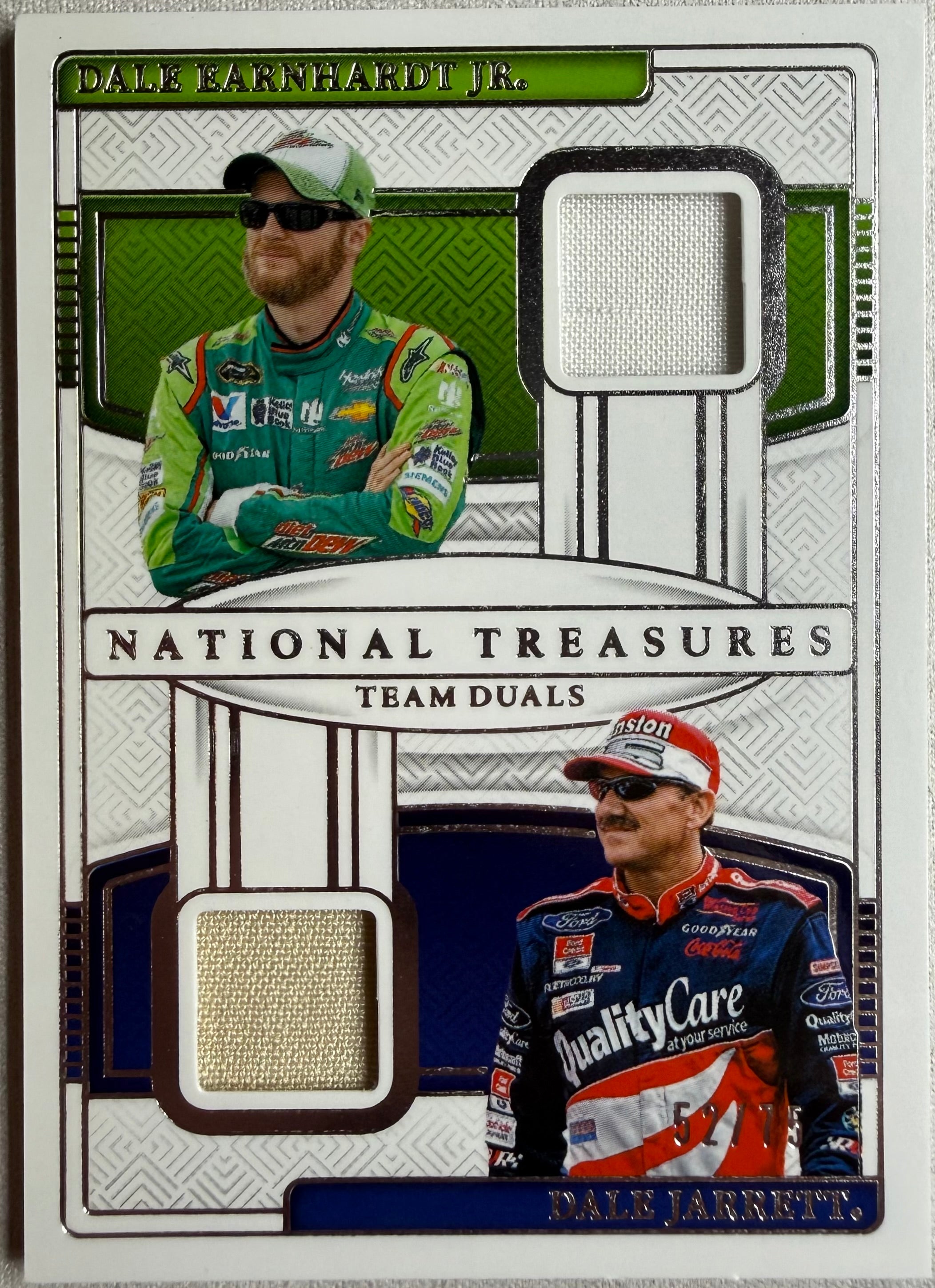 Dale & Jarrett Earnhardt 2025 National Treasures Racing Dual Relic /75 #TD-JJ