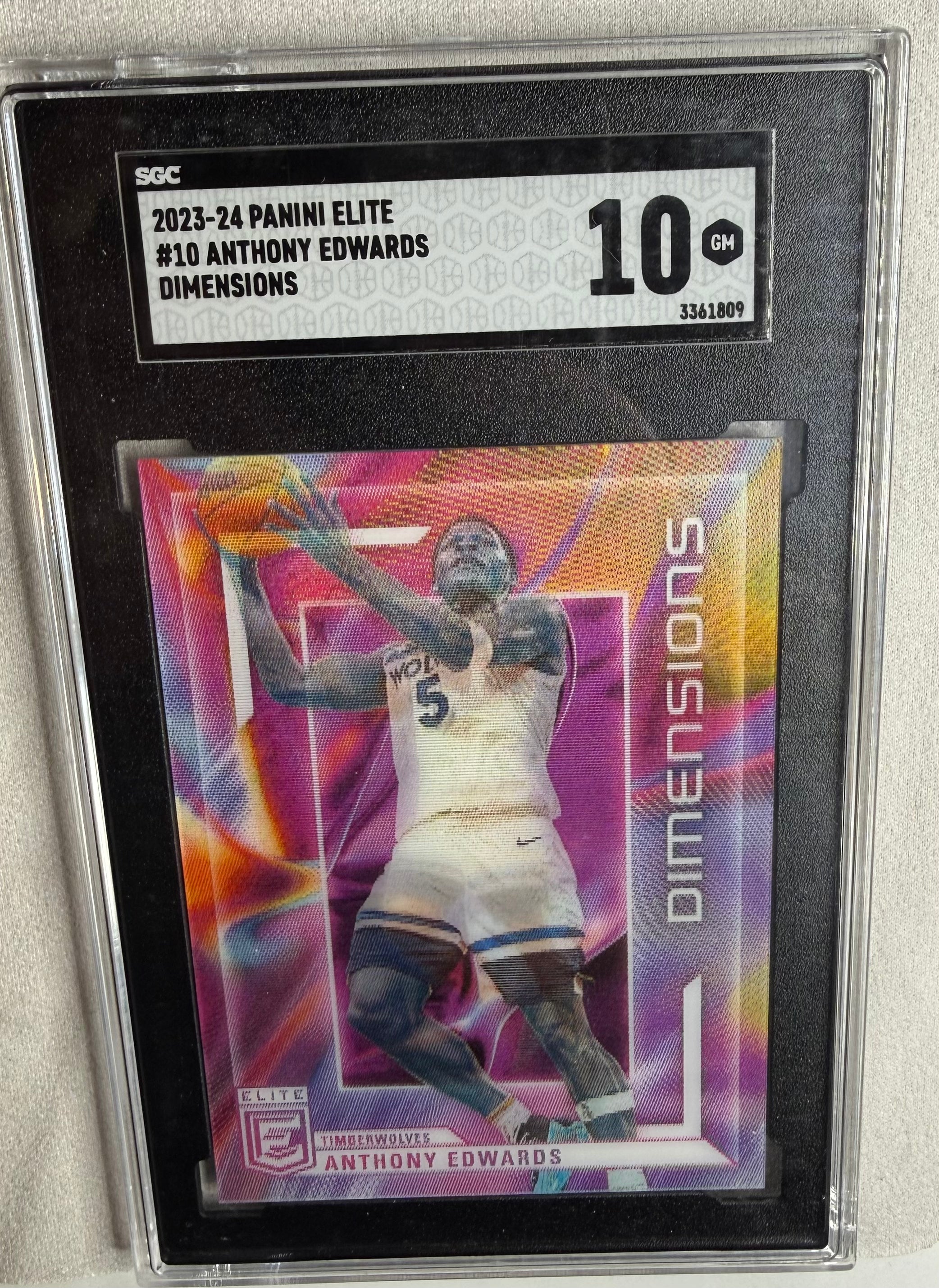 Anthony Edwards 2023-24 Panini Elite Dimensions SGC GM 10 #10