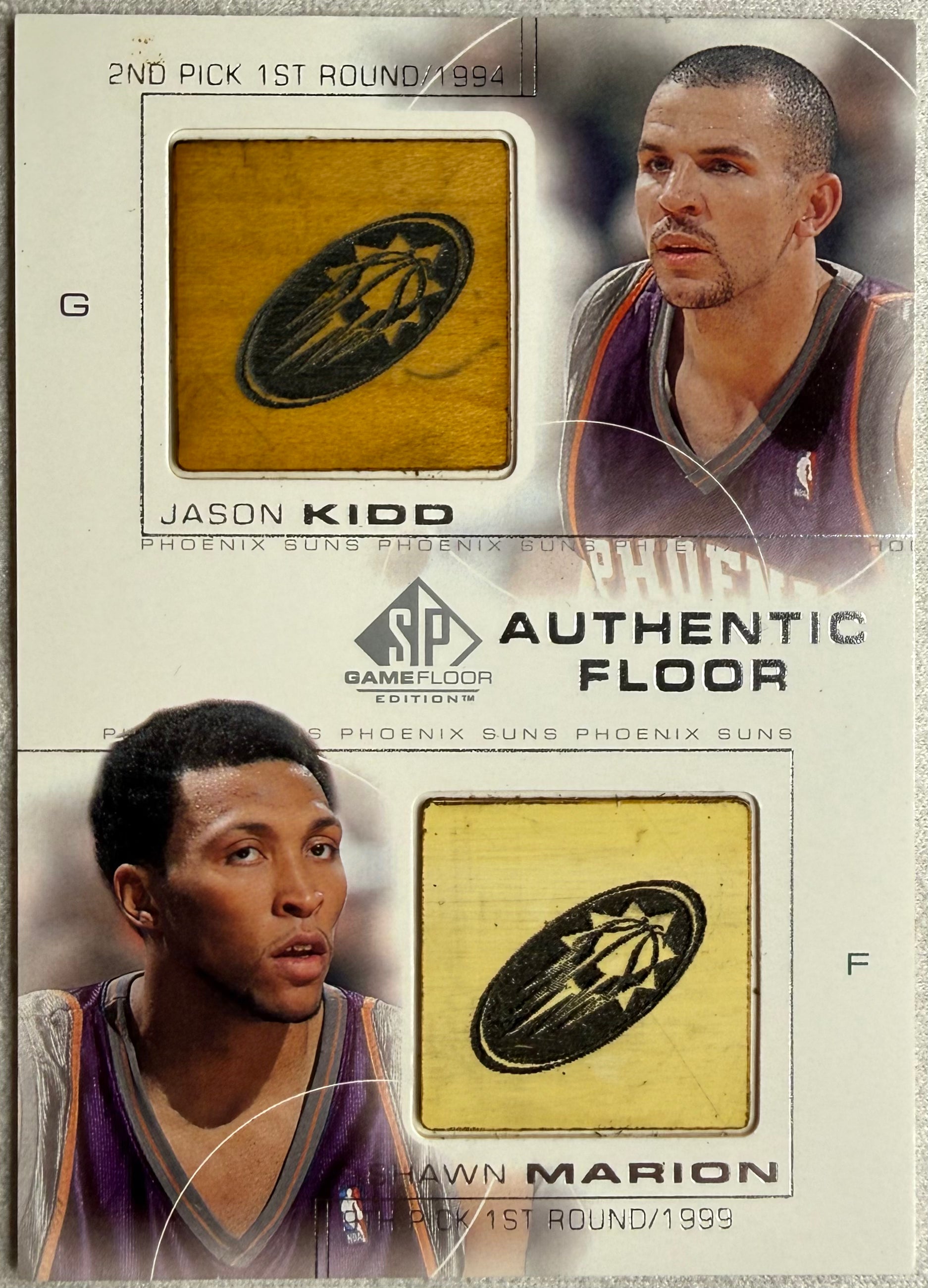 2001 Upper Deck Authentic Floor Jason Kidd Shawn Marion #C28