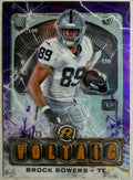 Brock Bowers 2025 Topps Resurgence Voltaic Purple Wave /75 #V-7