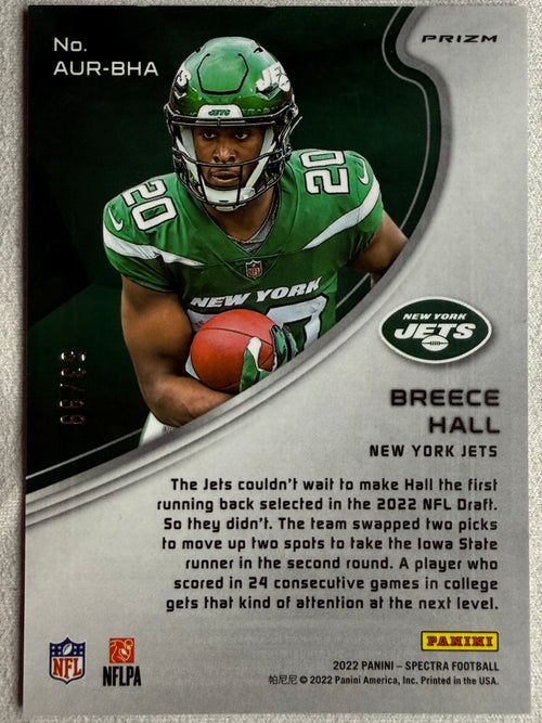 2022 Panini Spectra Rookie Aura /99 - Breece Hall #AUR-BHA
