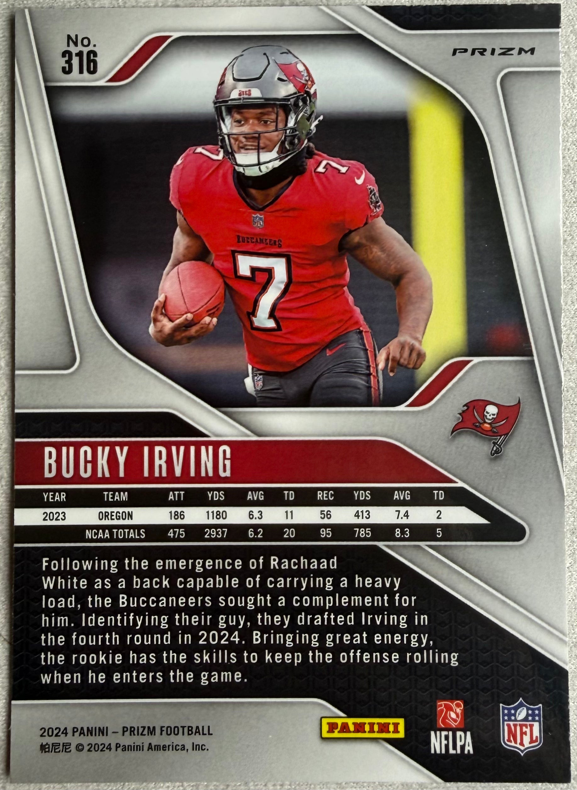 2024 Panini Prizm Orange Disco Rookie - Bucky Irving #316