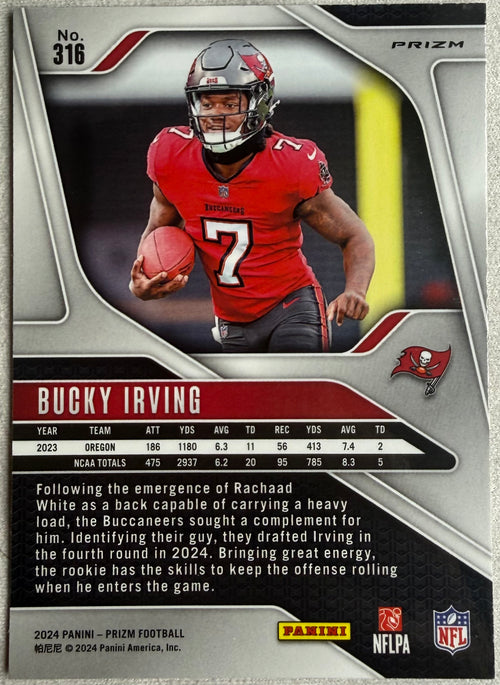 2024 Panini Prizm Orange Disco Rookie - Bucky Irving #316