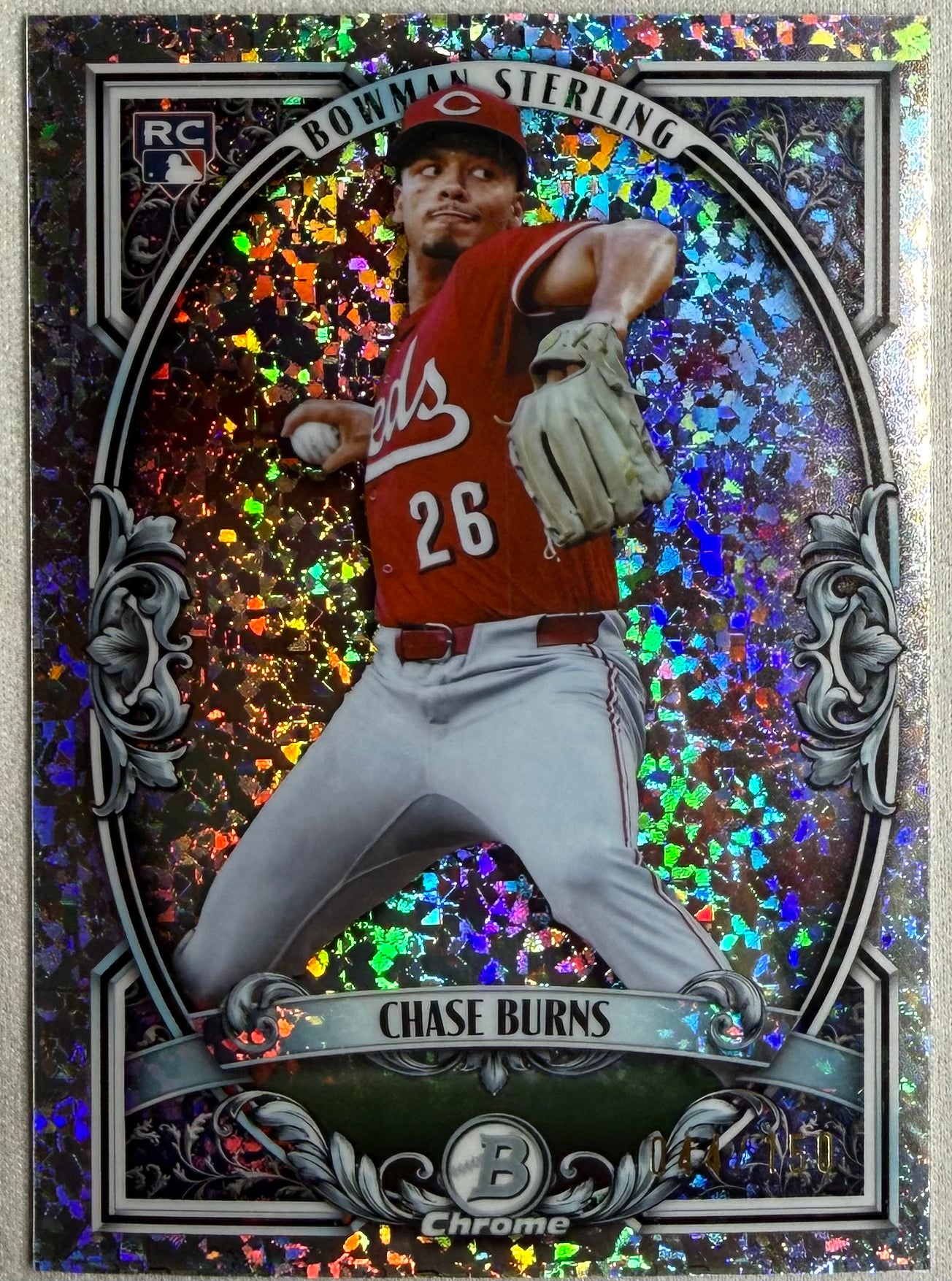 Chase Burns 2026 Bowman Chrome Sterling Mini Diamonds /150 #BST-10