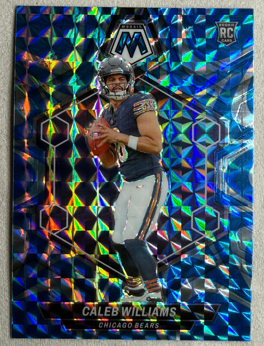 2024 Panini Mosaic Blue Reactive Caleb Williams Rookie #301