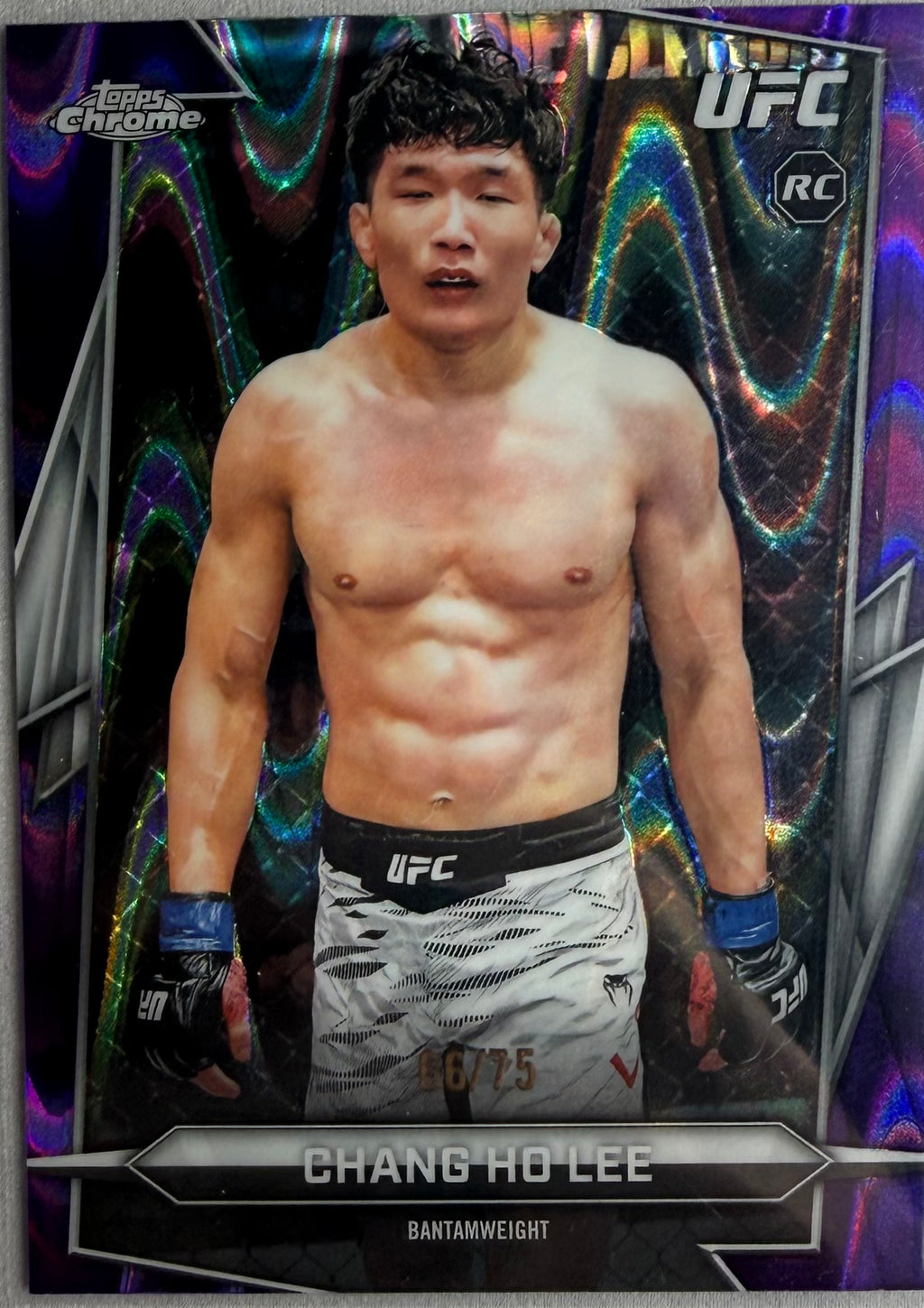 Chang Ho Lee Rookie 2026 Topps Chrome UFC Purple Wave /75 #139