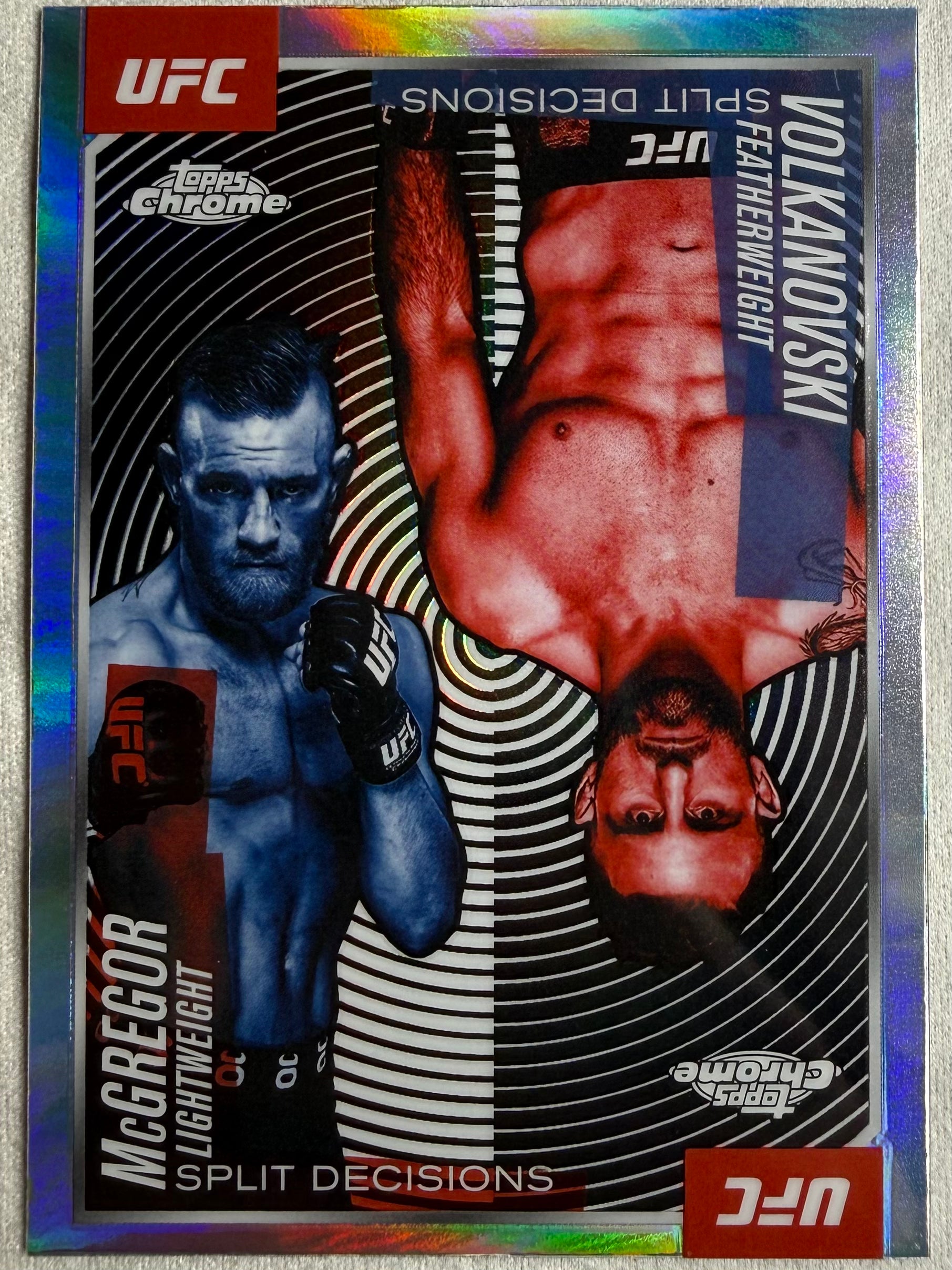 2025 Topps Chrome UFC Split Decisions Alexander Volkanovski Connor Mcgregor #SDS-5