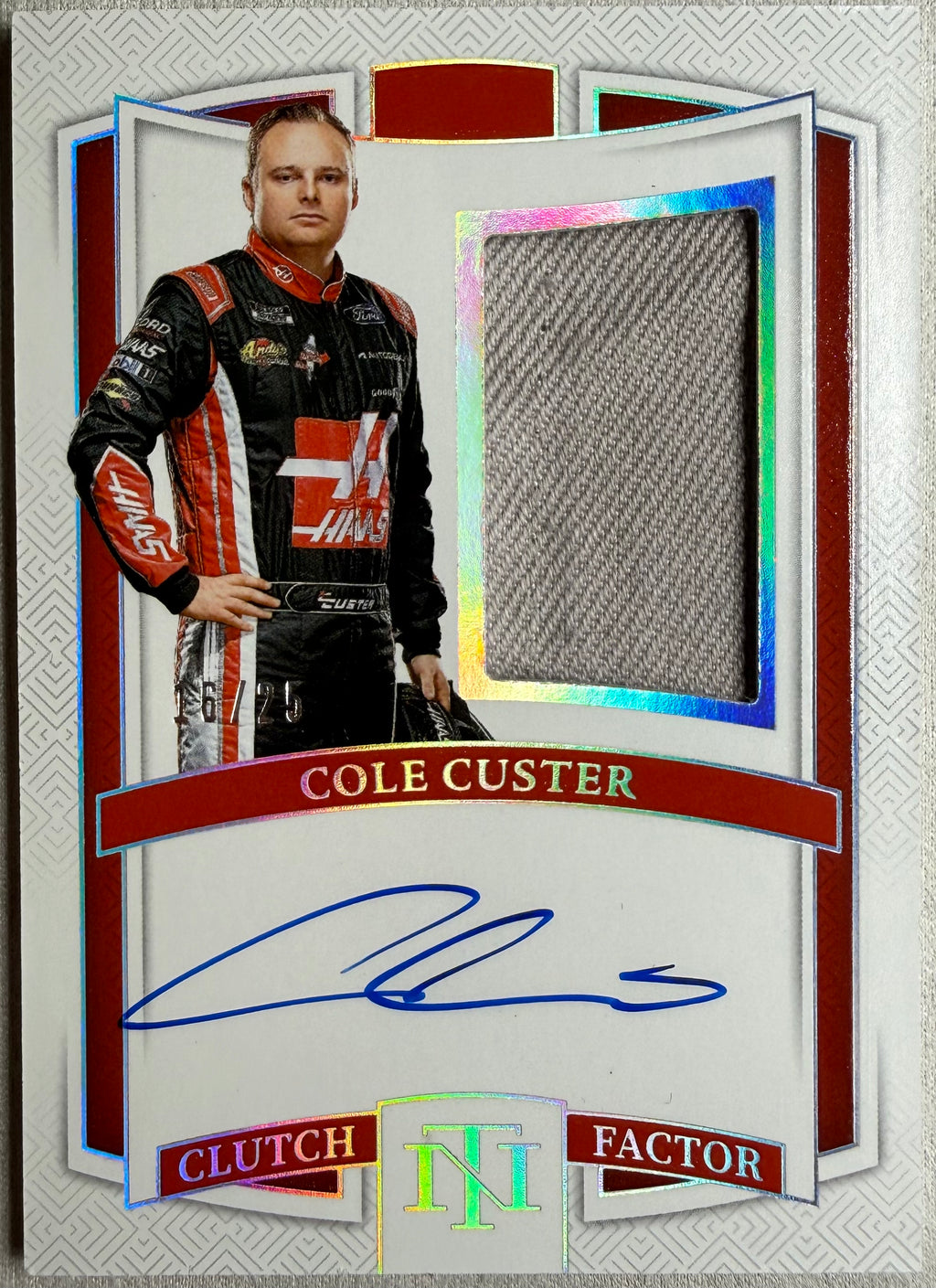 Cole Custer 2025 National Treasures Racing Clutch Factor Patch Auto /25 #CFS-CCT