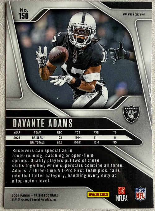 2024 Panini Prizm Black & White Checkered Davante Adams #150