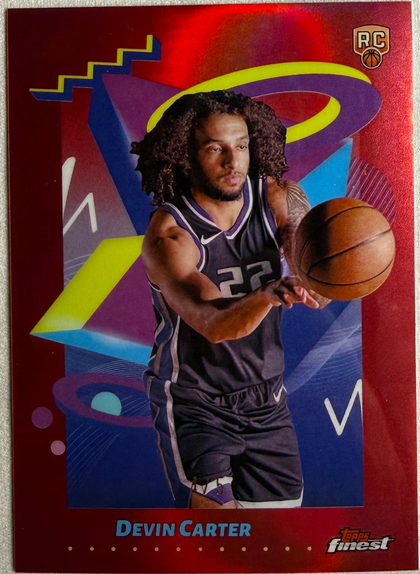 Devin Carter 2025 Topps Finest True Red Rookie /5 #284
