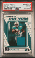2023 Donruss Rookie Phenom Jersey Devon Achane #RPJ-DACH PSA 8