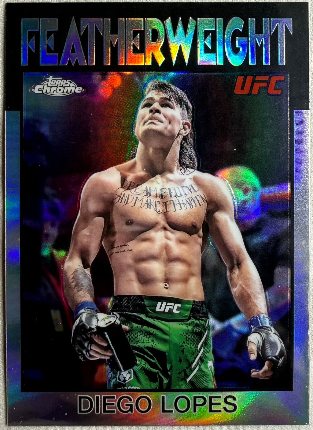 Diego Lopes 2026 Topps Chrome UFC 1986 Refractor #86-15