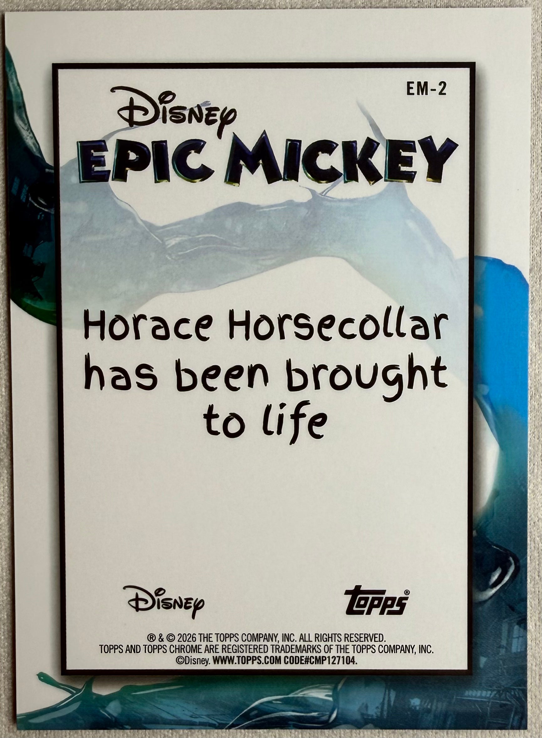 Epic Mickey Horace Horsecollar 2026 Topps Chrome Disney #EM-2