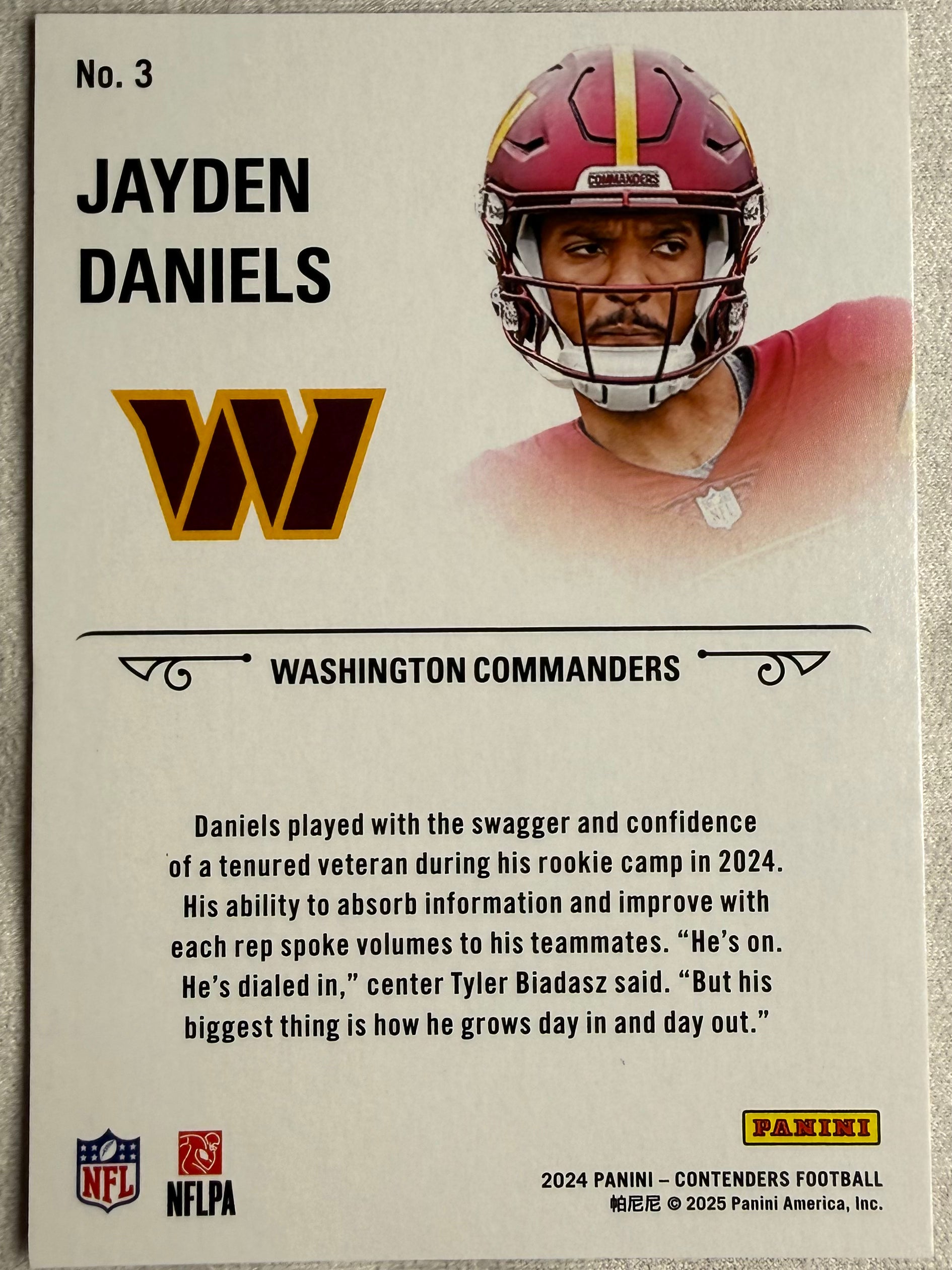 2024 Panini Contenders Rookie Stallions Jayden Daniels #3