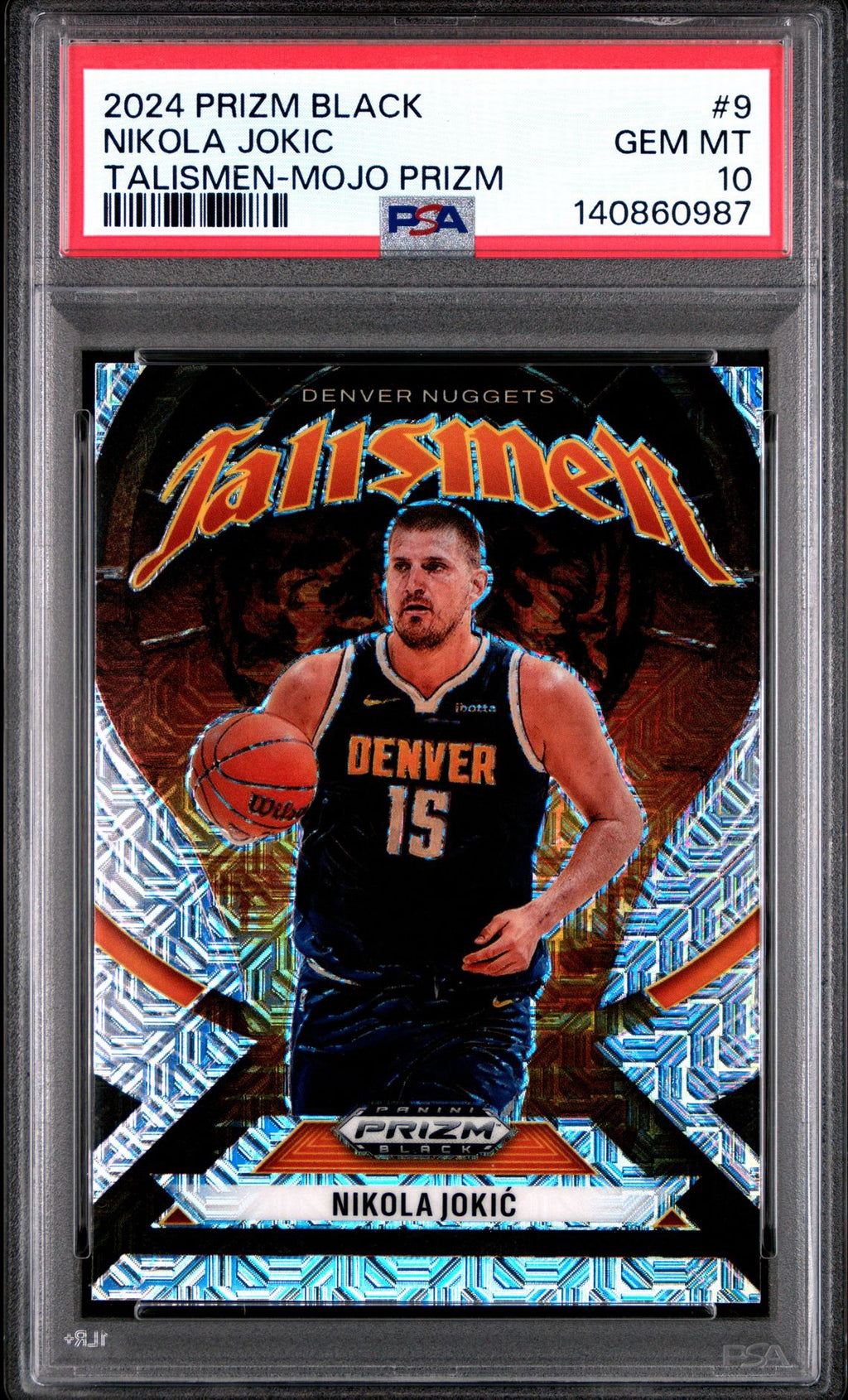 2024 Prizm Black Nikola Jokic Talismen-Mojo-Prizm /25 PSA GEM MT 10 #9