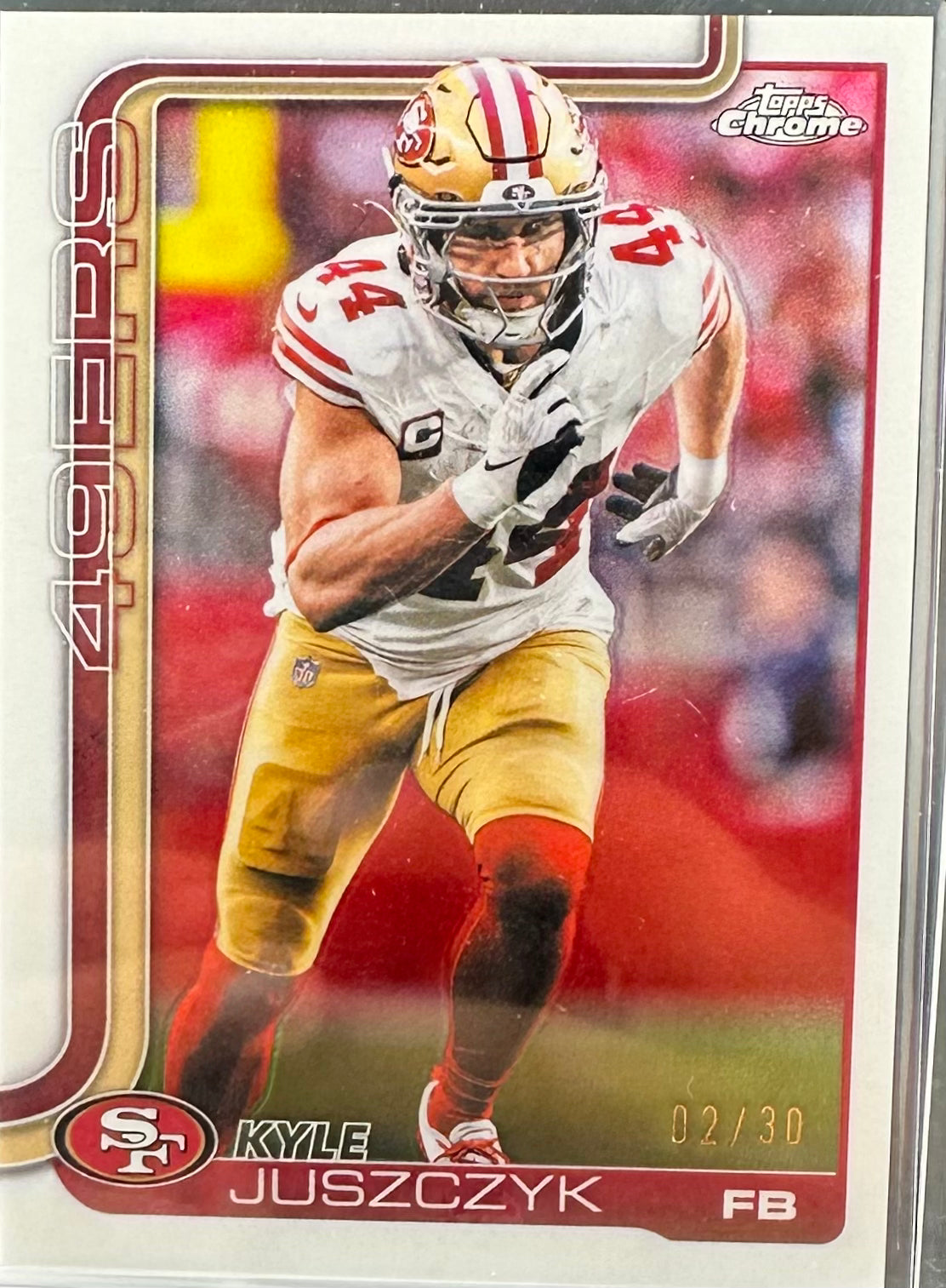 Kyle Juszczyk 2025 Topps Chrome White /30 #270