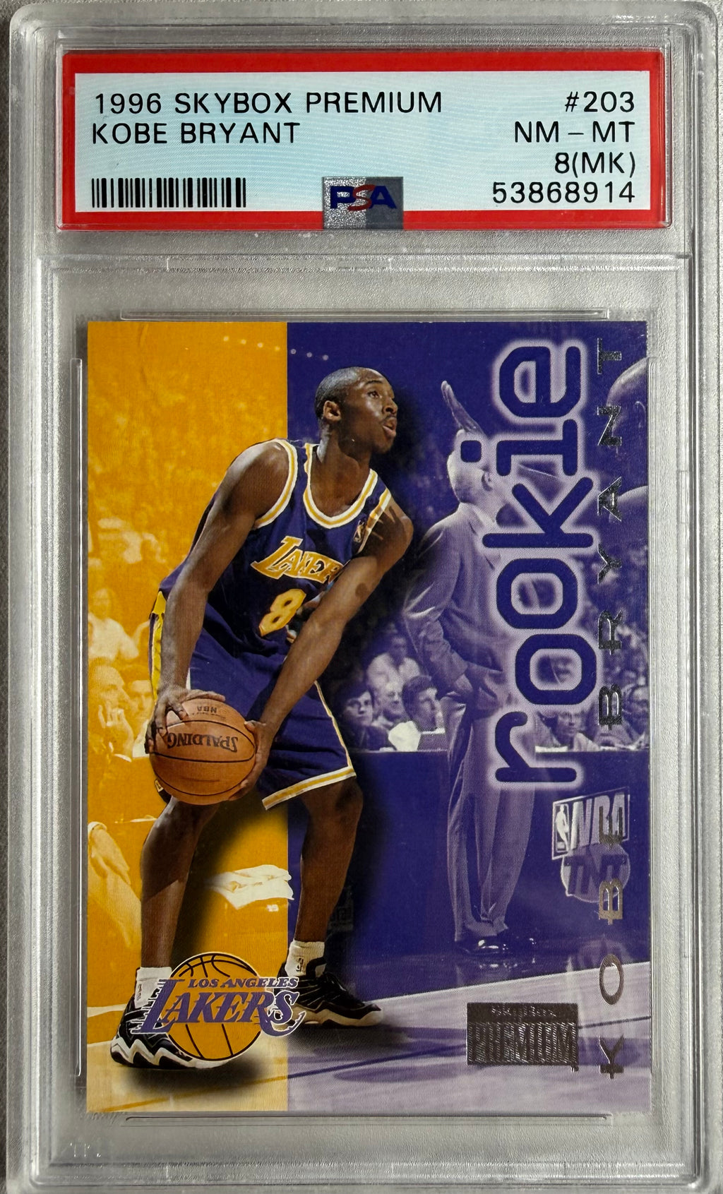 1996 Skybox Premium Kobe Bryant Rookie PSA NM-MT 8(MK)