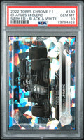 Charles Leclerc 2022 Topps Chrome F1 Saphire Black & White PSA GEM MT 10 #180