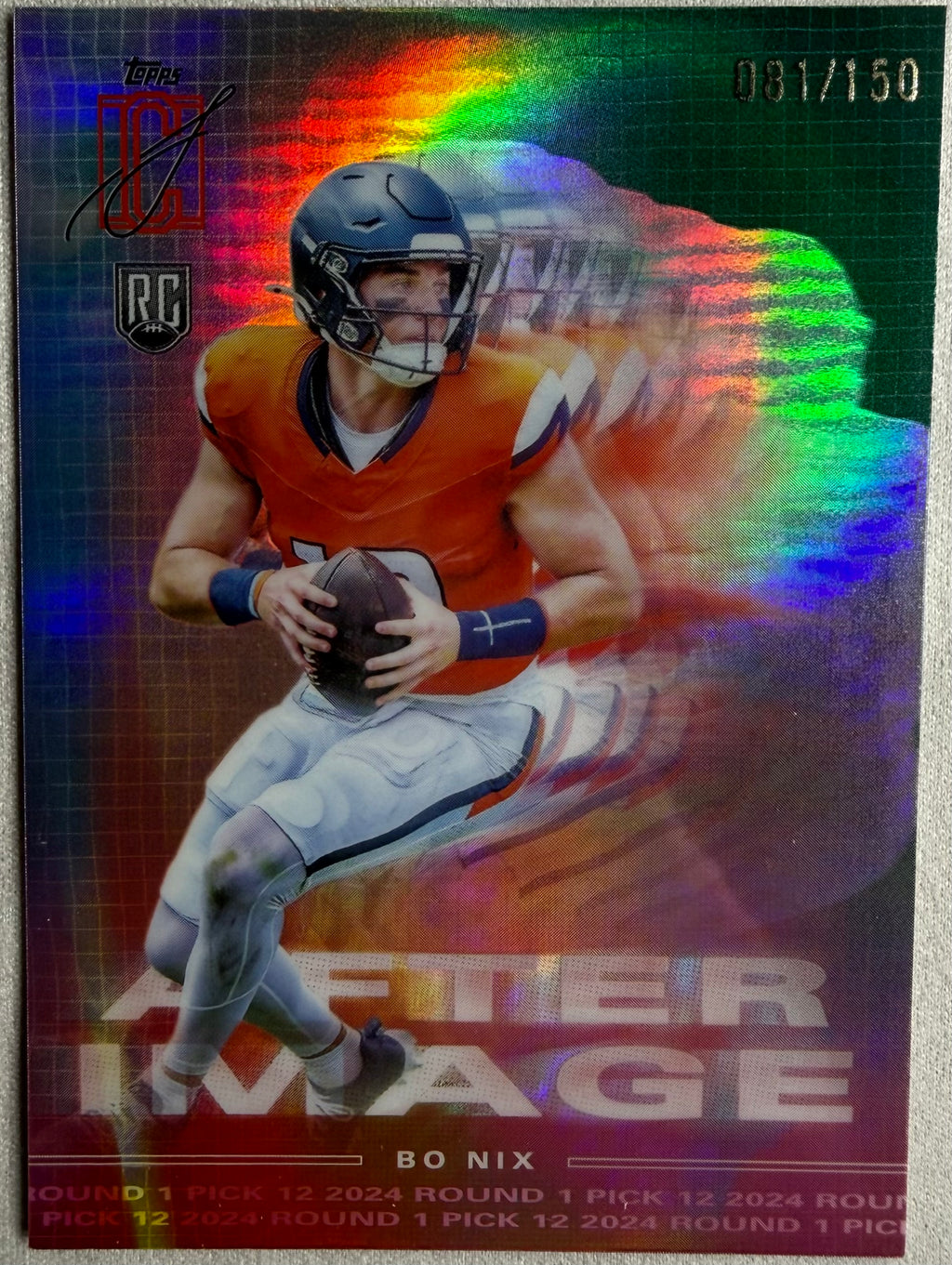 Bo Nix 2025 Topps Signature Class After Image Rookie /150 #AI-9
