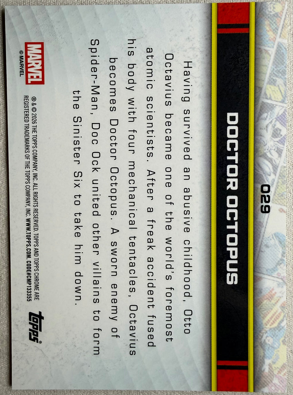 Doctor Octopus 2026 Topps Chrome Marvel #029