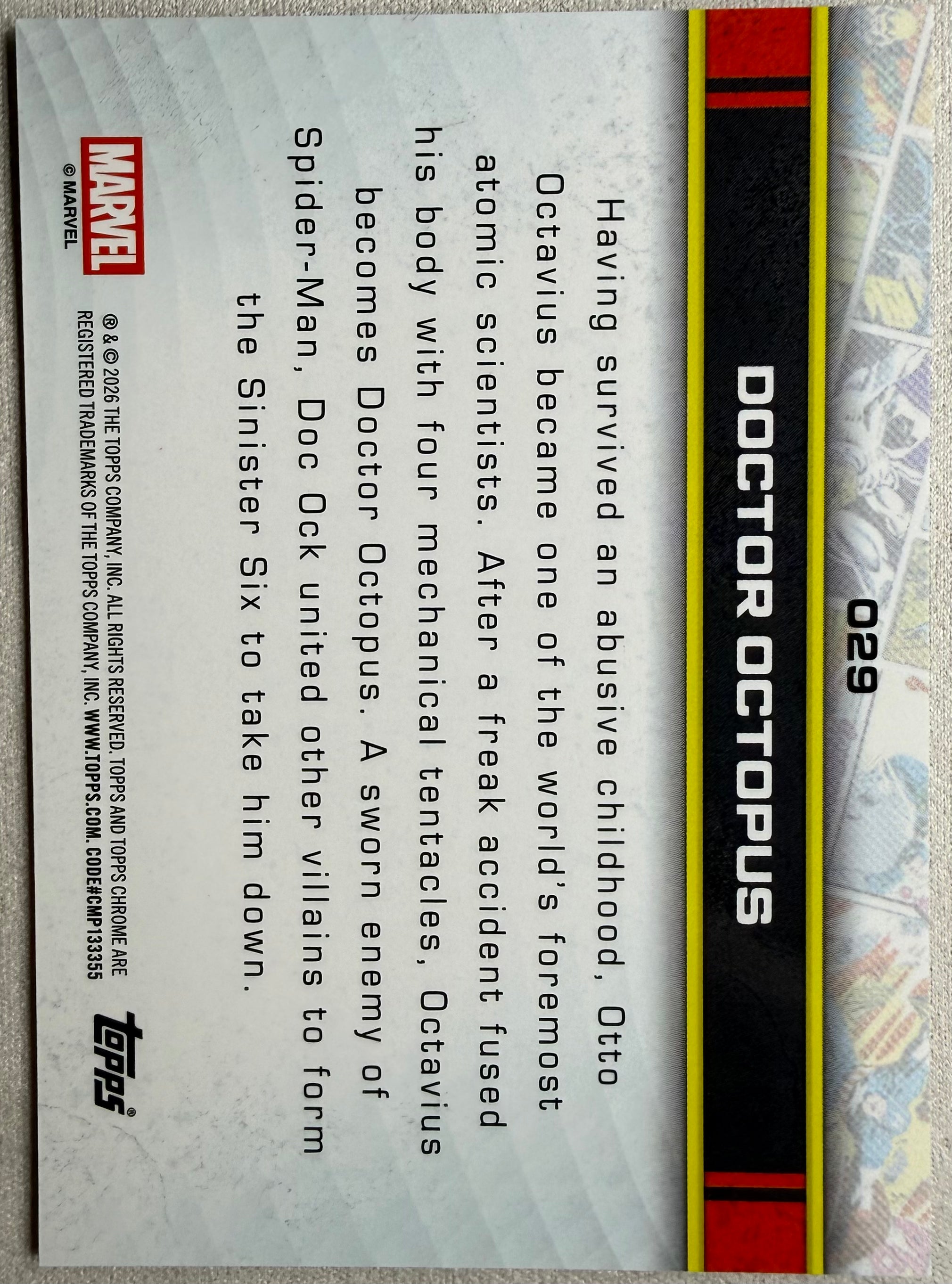 Doctor Octopus 2026 Topps Chrome Marvel #029
