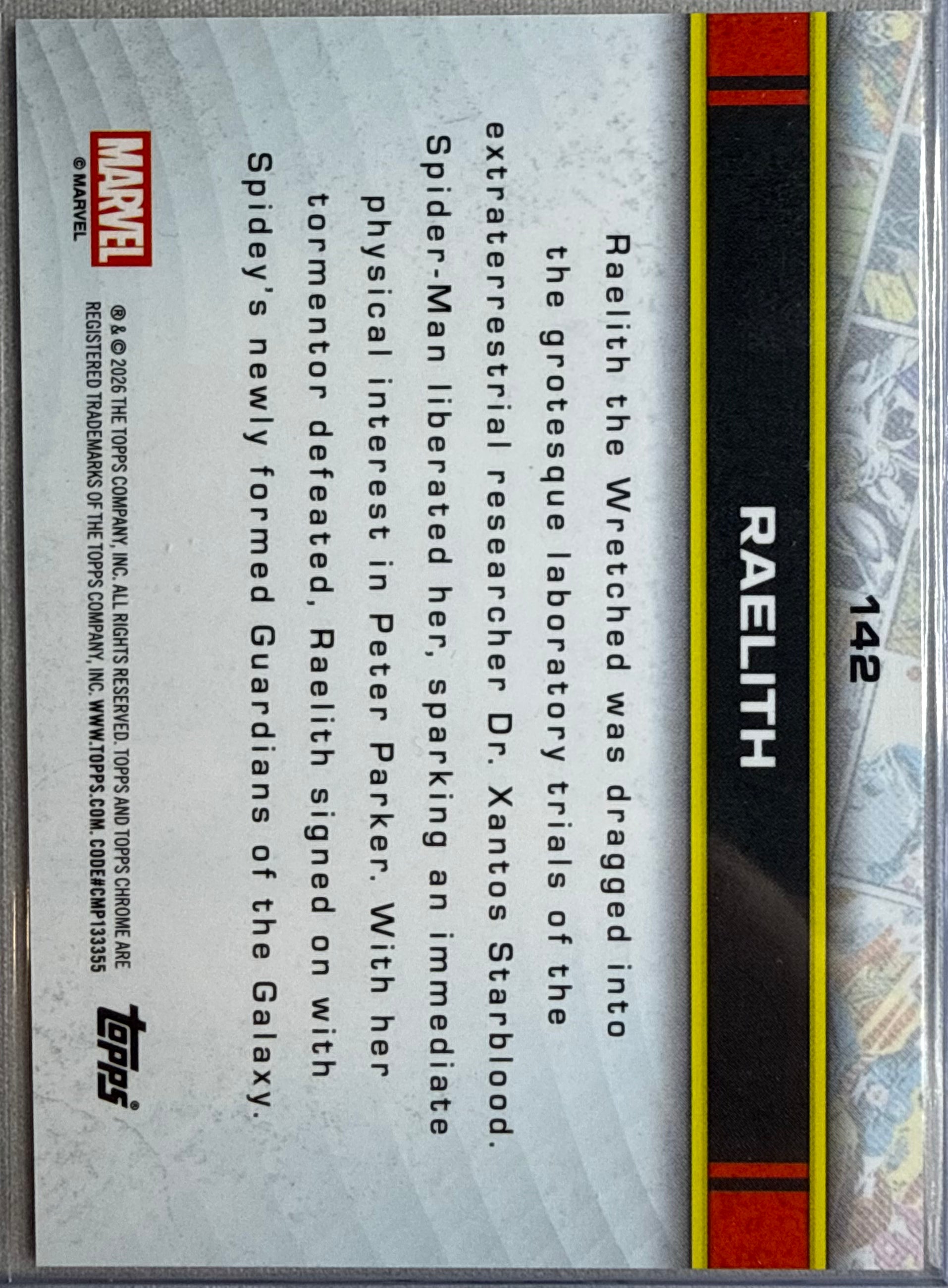 Raelith 2026 Topps Chrome Marvel 1st Appearance Ray Wave #142