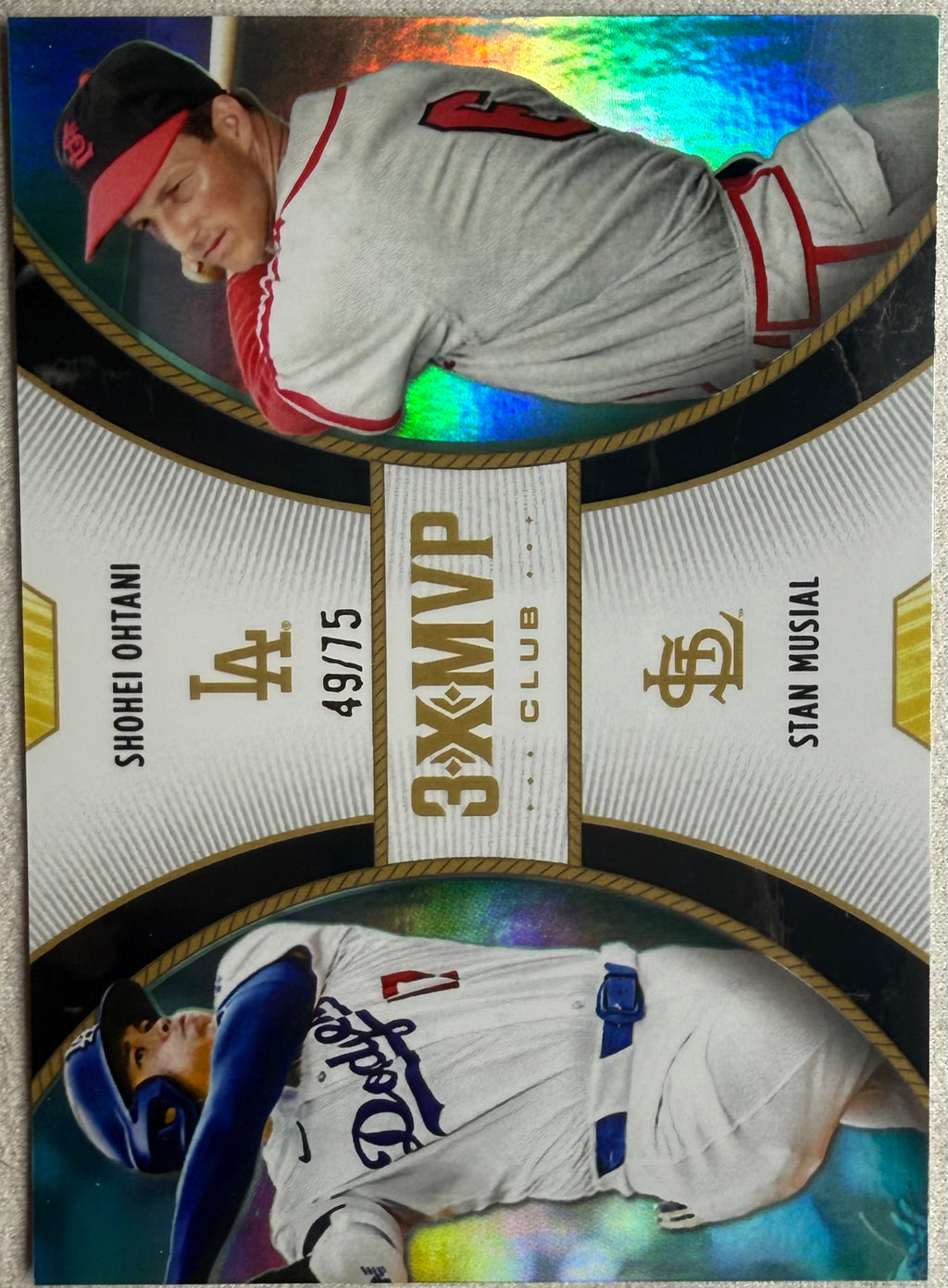 2025 Topps 3X MVP Club Aqua Foil /75 - Shohei Ohtani Stan Musial #D9