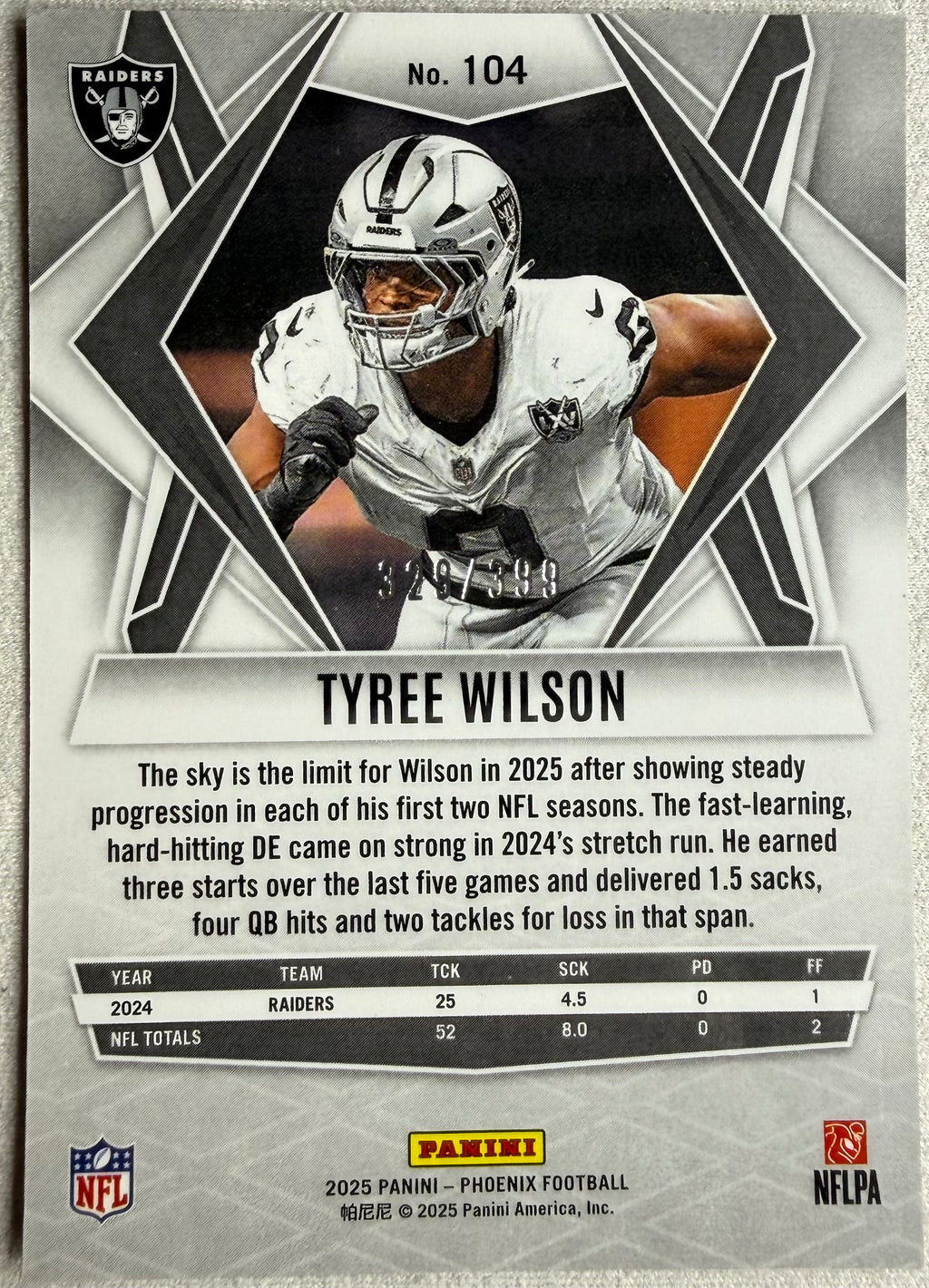 Tyree Wilson 2025 Phoenix Red /399 #104