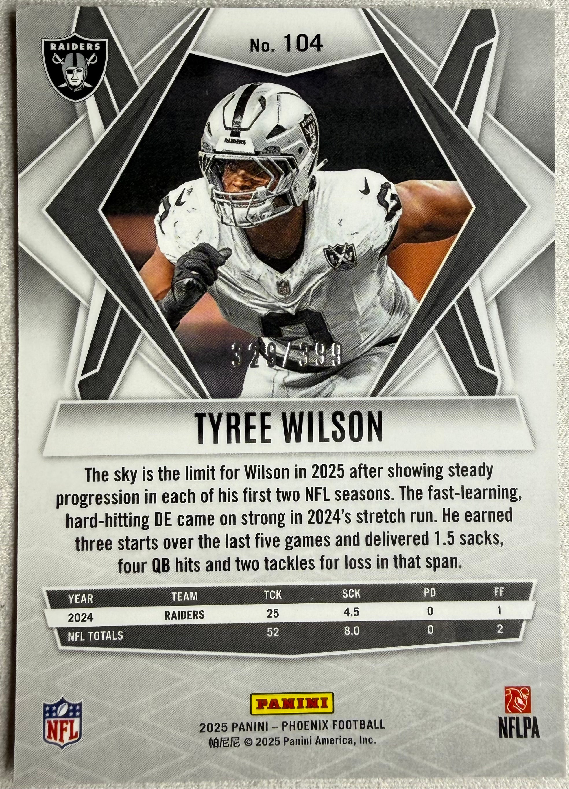 Tyree Wilson 2025 Phoenix Red /399 #104