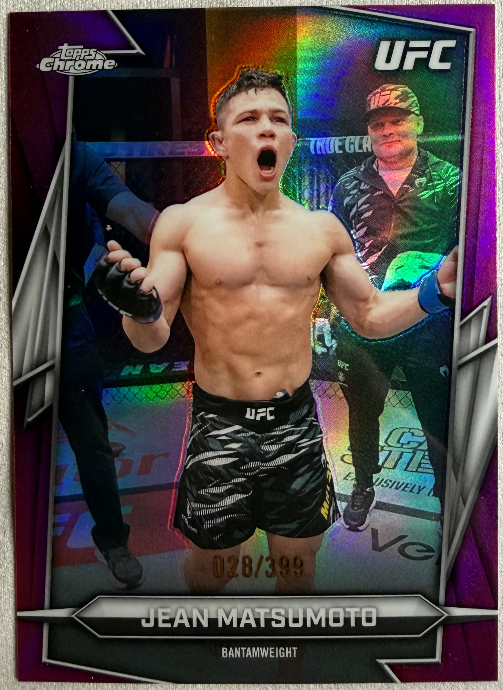 Jean Matsumoto Rookie 2026 Topps Chrome UFC Magenta Refractor /399 #28